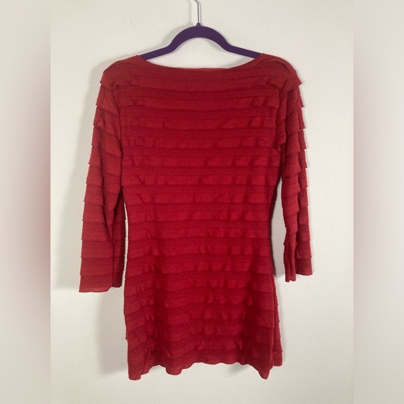 Max Studio Tunic Top Ruffle Tiered Medium Cocktail Holiday NWT - Picture 2 of 7